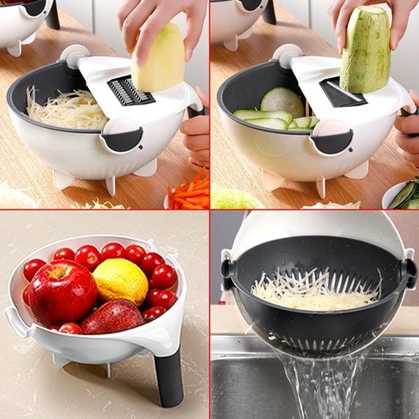 2161 10 in 1 Multifunctional Vegetable Fruits Cutter/Slicer Shredder with Rotating Drain Basket - SkyShopy 2161 10 in 1 Multifunctional Vegetable Fruits Cutter/Slicer Shredder with Rotating Drain Basket - SkyShopy